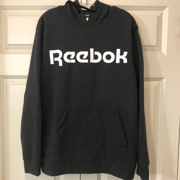 Men’s Reebok Grey Hoodie Sweatshirt, Size Medium - Picture 2 of 6
